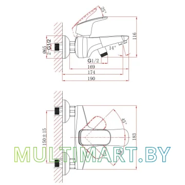 Смеситель A-Five Daisy A5-0332 картинка 4